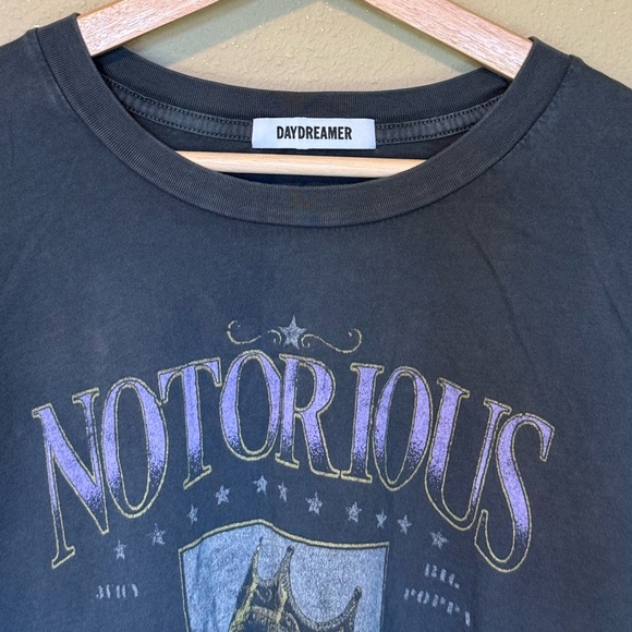 DAYDREAMER Women’s Notorious B.I.G Tee in Vintage Black Size Small - Picture 5 of 6